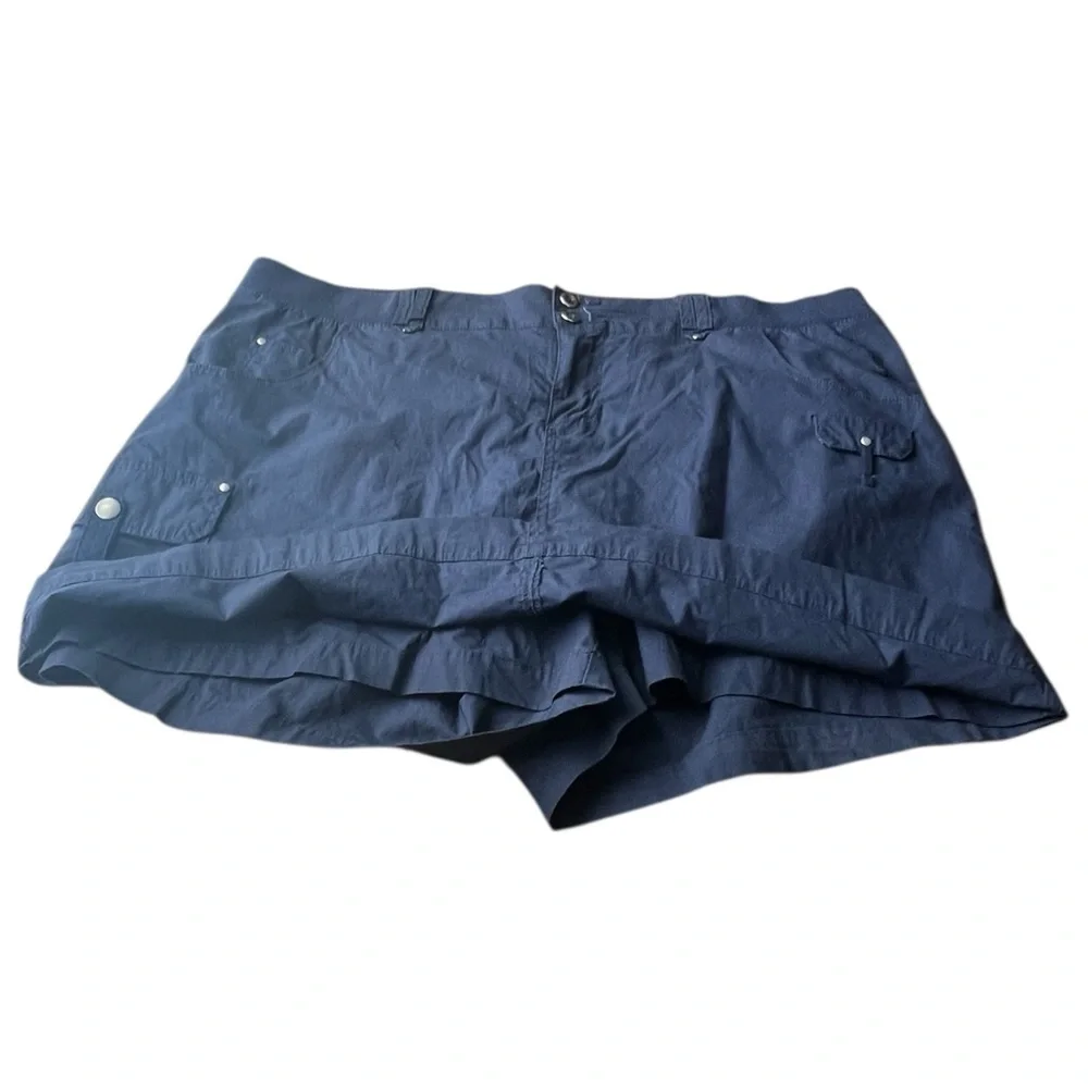 Lane Bryant Navy Blue Skort Plus Size 22 Elastic Waist‎ Pockets